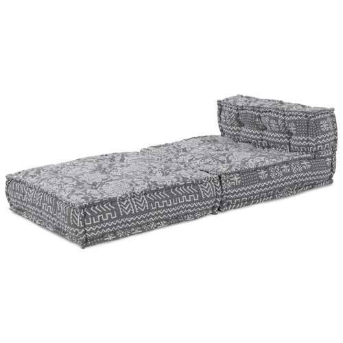 Modularni Pouf Svijetlosive Boje 70x70x54 Tkanina Cijena