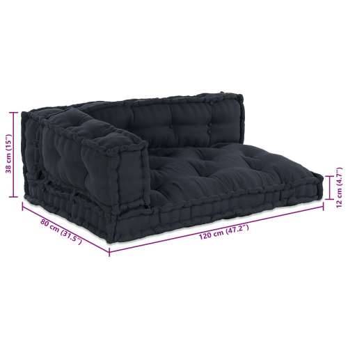 Sofa Jastučić s naslonima i podušjem Antracit tkanina Cijena