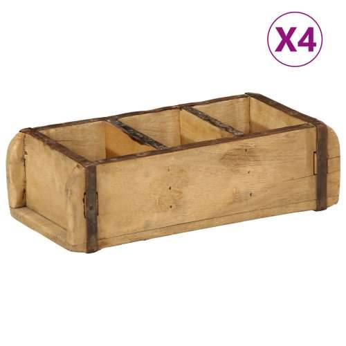 Poslužavnici 4 kom 30x14x9 cm Čvrsto drvo od recikliranih materijala Cijena