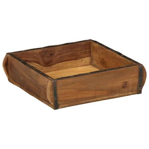 Poslužavnik 31x29x10 cm od obnovljenog punog drva Cijena
