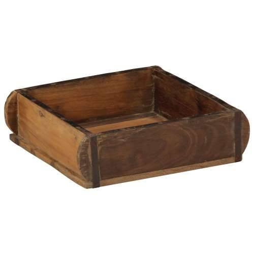 Poslužavnik 31x29x10 cm od obnovljenog punog drva Cijena