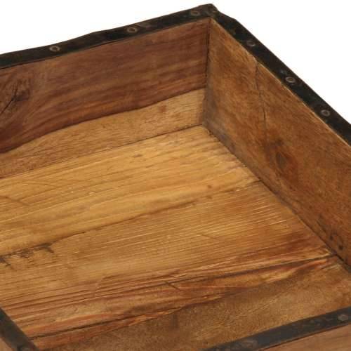 Poslužavnik 31x29x10 cm od obnovljenog punog drva Cijena