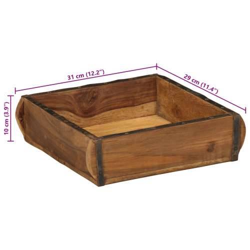 Pladnjevi 4 kom 31x29x10 cm Čvrsto drvo od recikliranih materijala Cijena