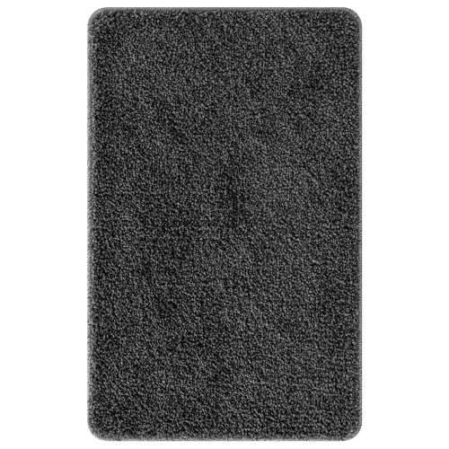 Prostirka za kupaonicu pravokutna tamno siva 60x90 cm poliester neklizeća Cijena