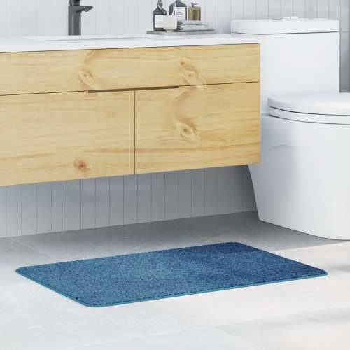 Prostirka za kupatilo Pravokutna Plava 60x90 cm Poliester Protuklizna Cijena