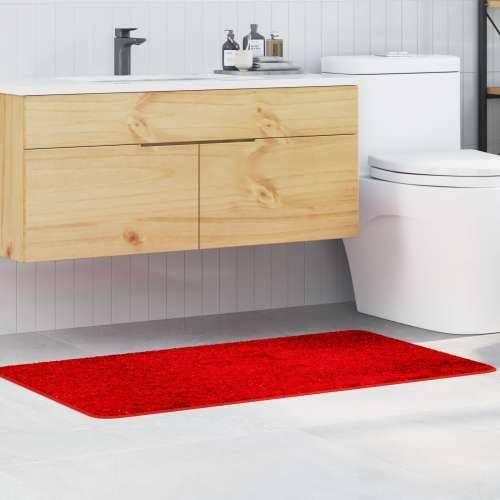Prostirka za kupaonicu pravokutna crvena 70x120 cm od polipropilena neklizajuća Cijena