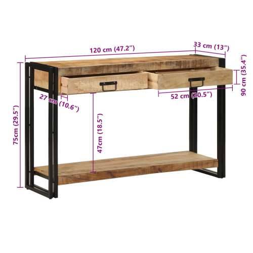 Konzolni stol 120x33x75 cm Masivno drvo manga Cijena