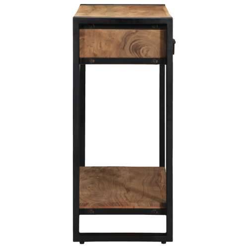 Konzolni Stol Crni 90x33x75 cm Masivno Bagremovo Drvo i Metal Cijena
