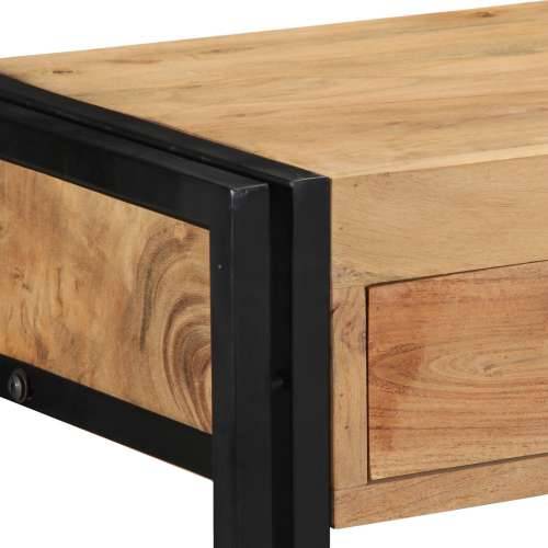 Konzolni Stol Crni 90x33x75 cm Masivno Bagremovo Drvo i Metal Cijena