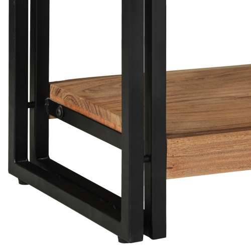Konzolni Stol Crni 90x33x75 cm Masivno Bagremovo Drvo i Metal Cijena