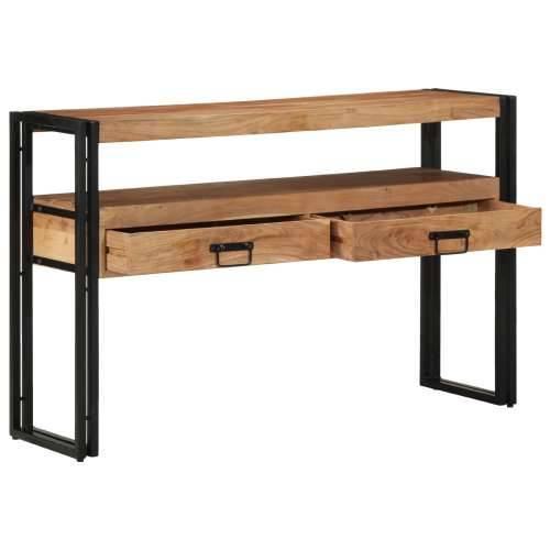 Krajnji stolovi Crni 120x33x75 cm Masivno drvo akacije i metal Cijena