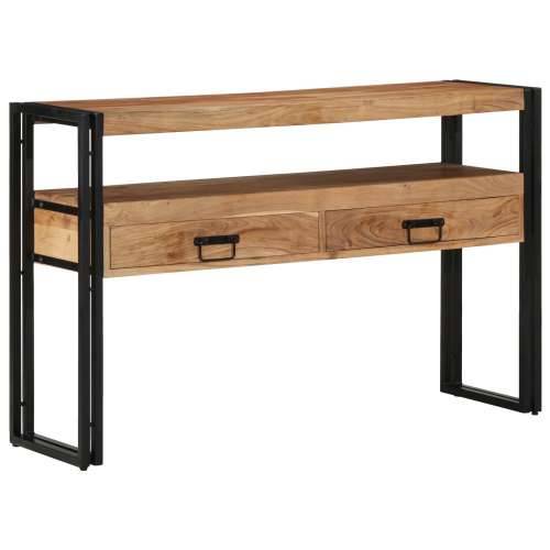 Krajnji stolovi Crni 120x33x75 cm Masivno drvo akacije i metal Cijena