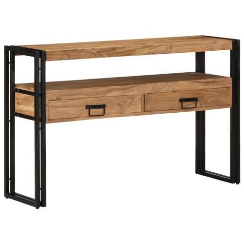 Krajnji stolovi Crni 120x33x75 cm Masivno drvo akacije i metal Cijena
