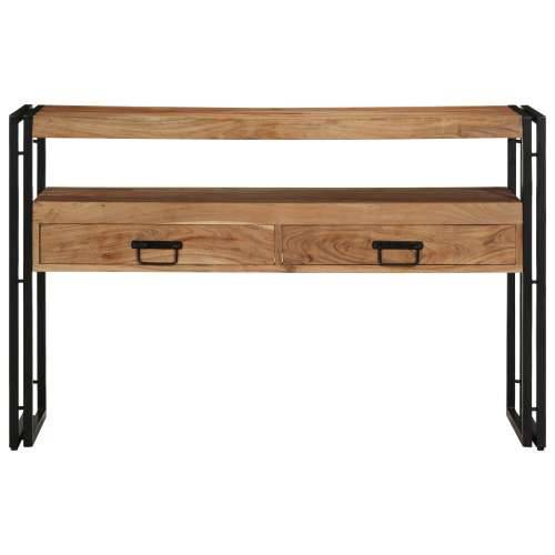 Krajnji stolovi Crni 120x33x75 cm Masivno drvo akacije i metal Cijena