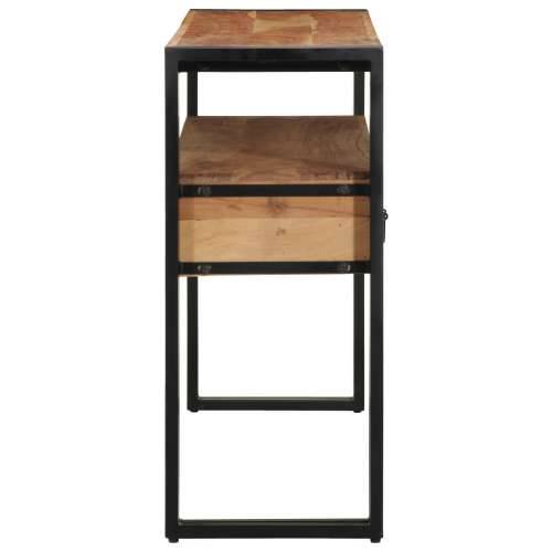 Krajnji stolovi Crni 120x33x75 cm Masivno drvo akacije i metal Cijena