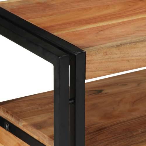Krajnji stolovi Crni 120x33x75 cm Masivno drvo akacije i metal Cijena