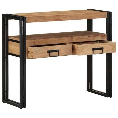 Konferencijski stol Crna 90x33x75 cm Masivno bagremovo drvo i Metal Cijena