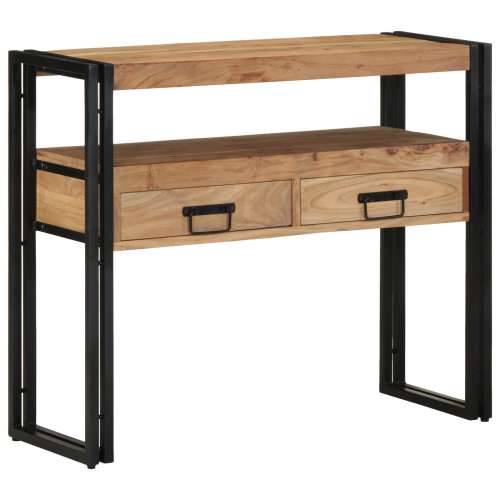 Konferencijski stol Crna 90x33x75 cm Masivno bagremovo drvo i Metal Cijena