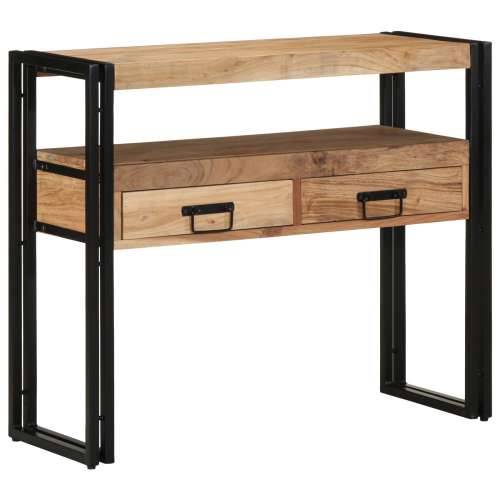 Konferencijski stol Crna 90x33x75 cm Masivno bagremovo drvo i Metal Cijena