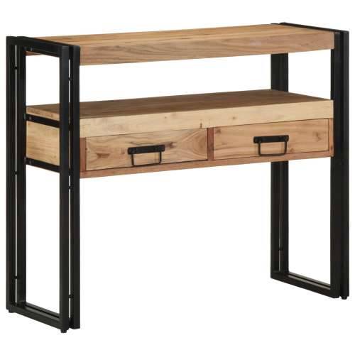 Konferencijski stol Crna 90x33x75 cm Masivno bagremovo drvo i Metal Cijena