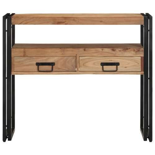 Konferencijski stol Crna 90x33x75 cm Masivno bagremovo drvo i Metal Cijena