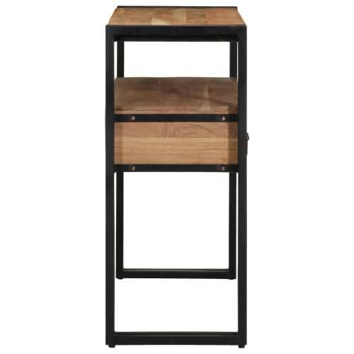 Konferencijski stol Crna 90x33x75 cm Masivno bagremovo drvo i Metal Cijena