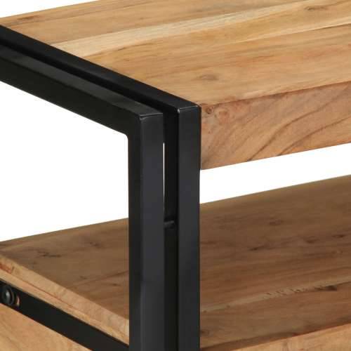 Konferencijski stol Crna 90x33x75 cm Masivno bagremovo drvo i Metal Cijena