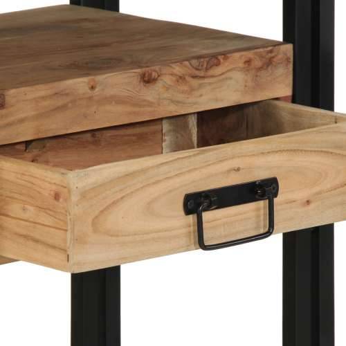 Konferencijski stol Crna 90x33x75 cm Masivno bagremovo drvo i Metal Cijena