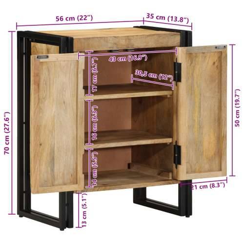 Kabinet za cipele Crni 30x30x40 cm Masivno drvo manga i Čelik Cijena