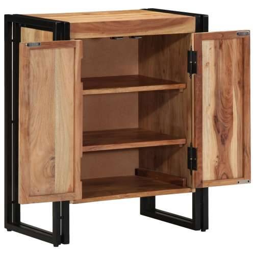 Kabinet za cipele Crna 30x30x40 cm Čvrsto drvo akacije i čelik Cijena