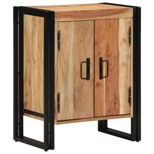 Kabinet za cipele Crna 30x30x40 cm Čvrsto drvo akacije i čelik Cijena