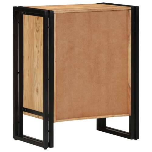 Kabinet za cipele Crna 30x30x40 cm Čvrsto drvo akacije i čelik Cijena