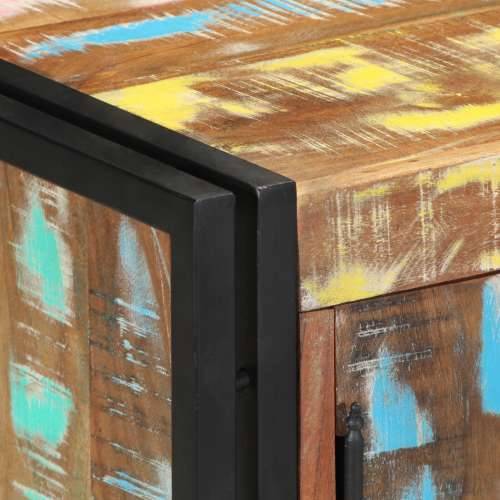 Ormar za cipele Crna 30x30x40 cm Masivno obnovljeno drvo i čelik Cijena
