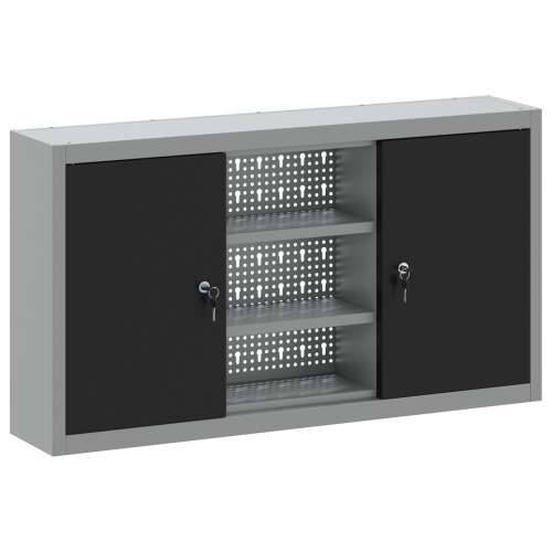 Ormar za alat montiran na zid s perforiranom pločom Crna 100x20x55 cm Čelik Cijena