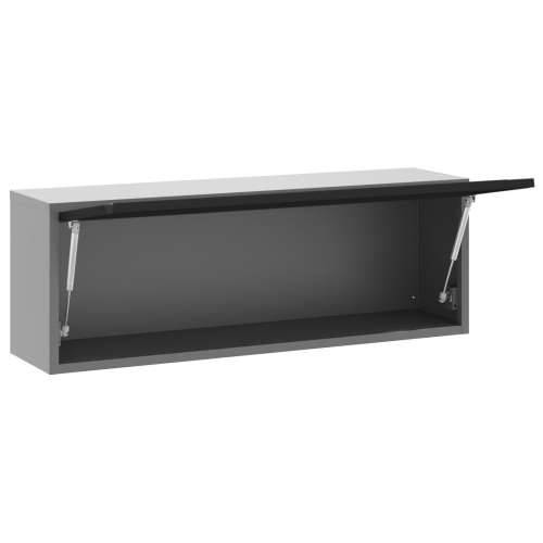 montažni ormarić za alate s vratima na plin crni 100x25x35 cm Cijena
