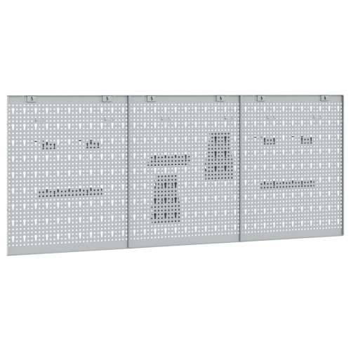 Pegboardi - 3 paketa s 15 dodataka, Sivi, 50x60 cm, Čelik Cijena