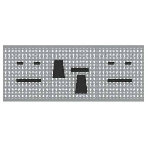 Pegboardi - 3 paketa s 15 dodataka, Sivi, 50x60 cm, Čelik Cijena