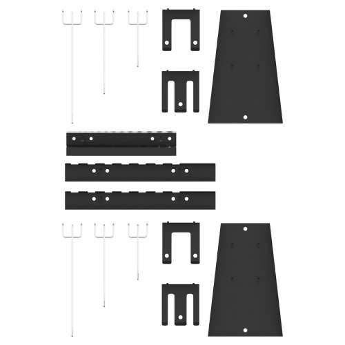 Pegboardi - 3 paketa s 15 dodataka, Sivi, 50x60 cm, Čelik Cijena