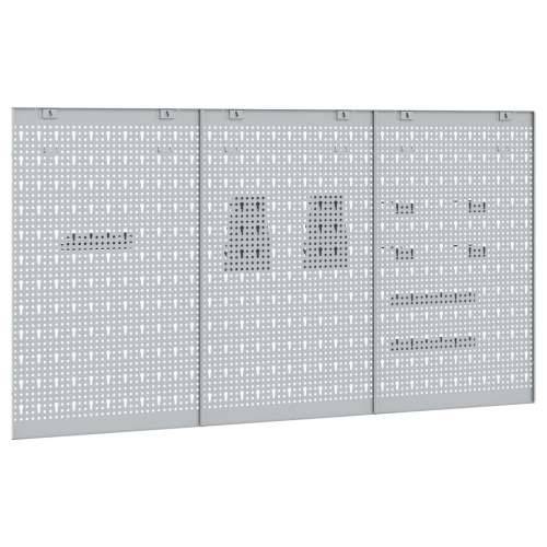 Pegboardi 3 kom s 15 dodataka Sivi 50x80 cm Čelik Cijena