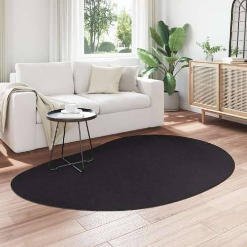 Tepih Crni 140x200 cm Poliester Ne-Sklizak Cijena