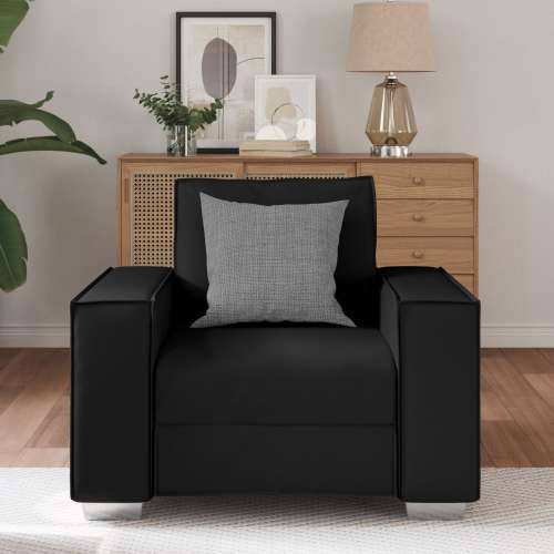 Crna Umjetna Kožna Sofa Stolica - 59 cm Cijena
