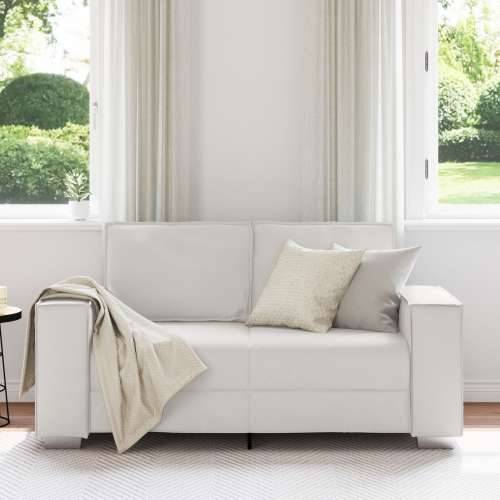 Dvosjed sofa bijela 120 cm umjetna koža Cijena