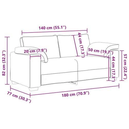 Dvosjed Sofa Lan 140 cm Cijena