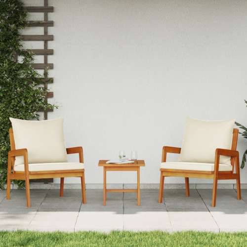 3-dijelni Bistro Set s Jastucima od Masivnog Drva Akacije Cijena