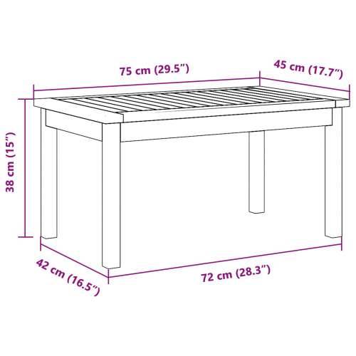 Stol za kavu 75x40x38 cm od čvrstog drva akacije Cijena