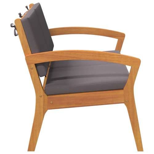 Klupa za vrt s jastučićima 115x70x72 cm od čvrstog drva bagrema Cijena
