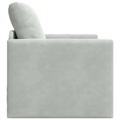 Sofa na ravnanju - Convertible Baršun 74x77x81 cm Svjetlosiva Cijena