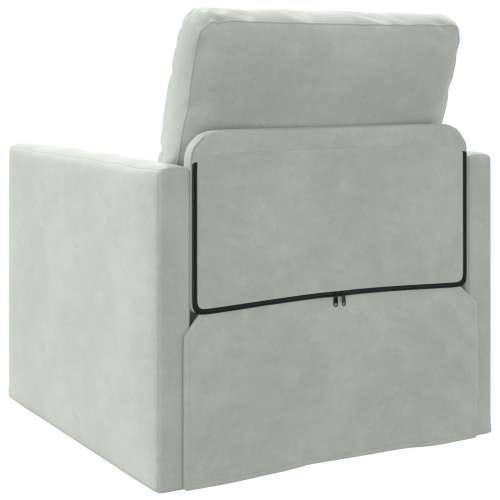 Sofa na ravnanju - Convertible Baršun 74x77x81 cm Svjetlosiva Cijena