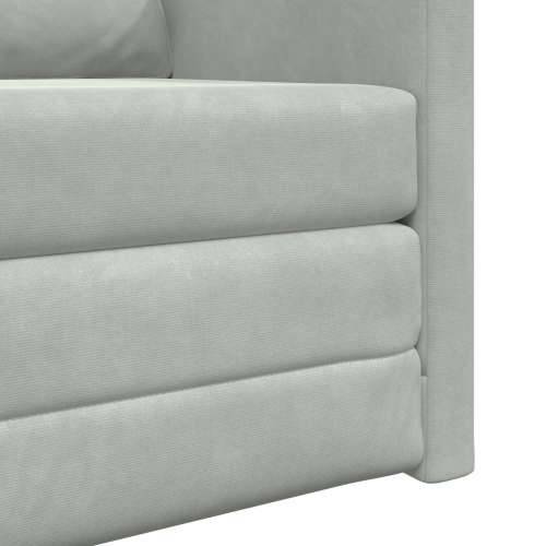 Sofa na ravnanju - Convertible Baršun 74x77x81 cm Svjetlosiva Cijena