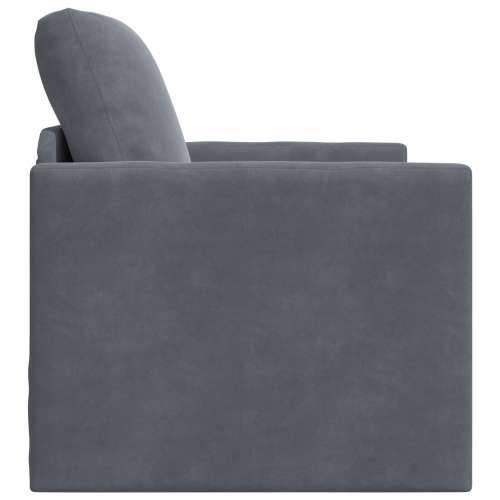 Sofa na podu Single Convertible, Velur 74x77x81 cm Tamno siva Cijena